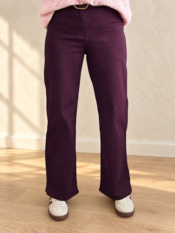 Wide leg bordeau