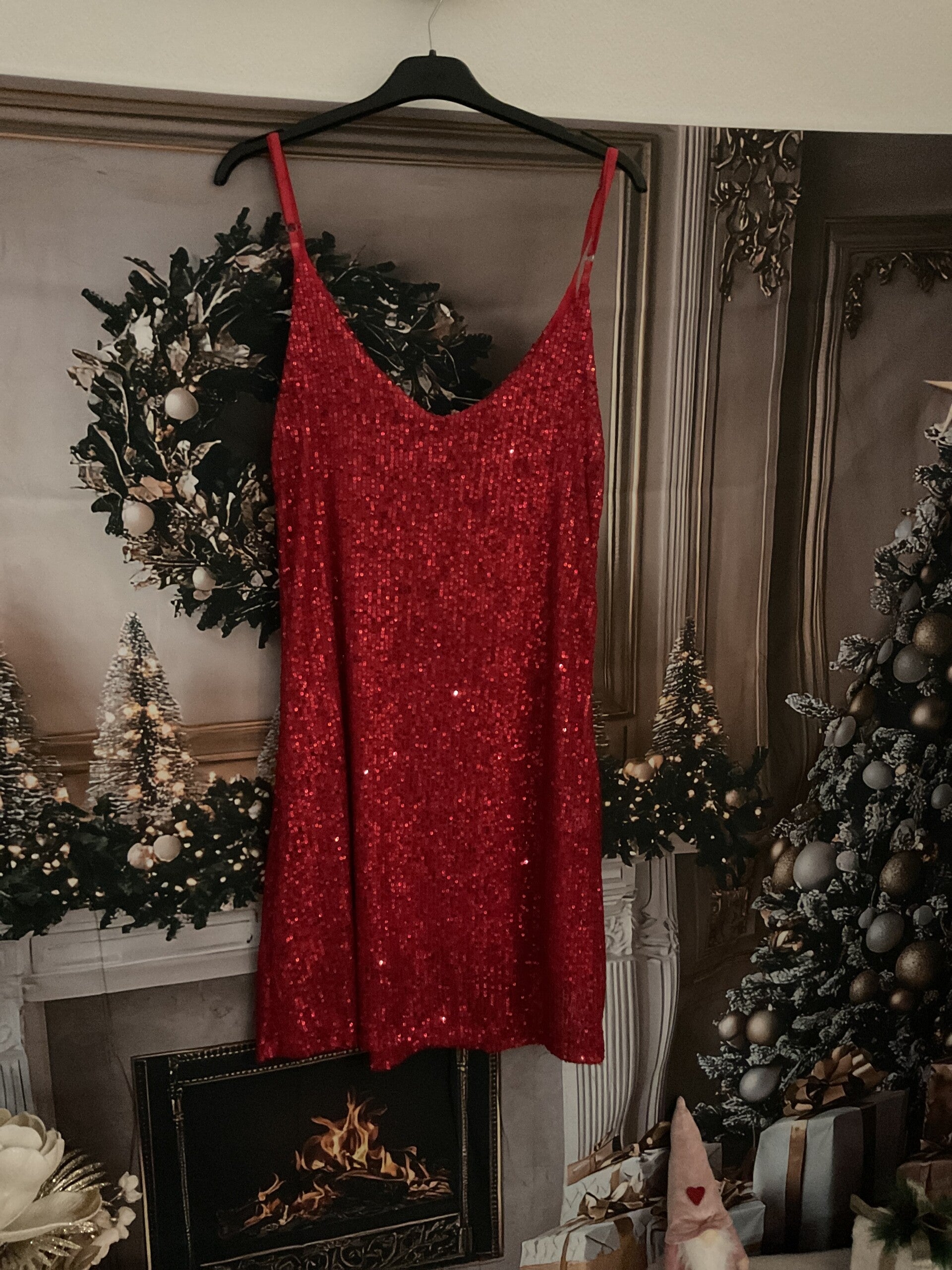 Robe petite bretelles sequin