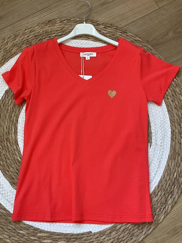 Tee-shirts cœur doré GT