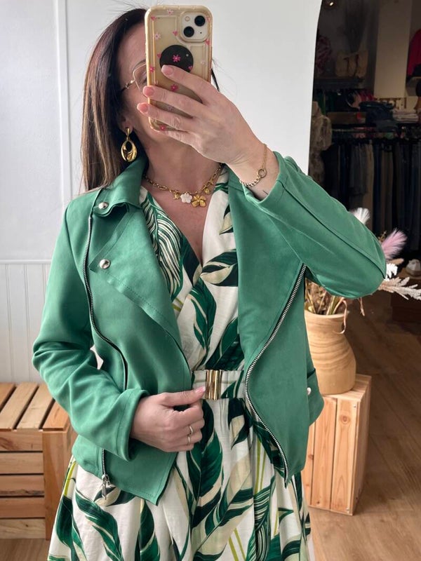 Veste suédine verte