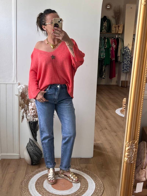 Pull fin pailleté