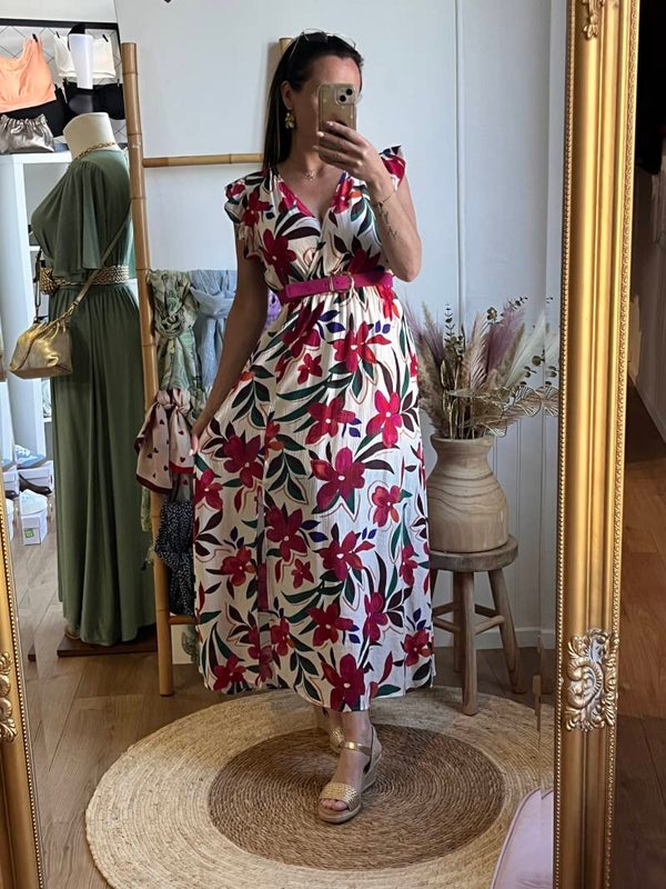 Robe longue FUSHIA