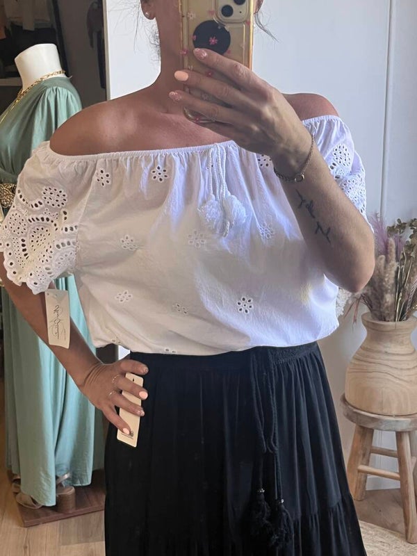 Top broderie