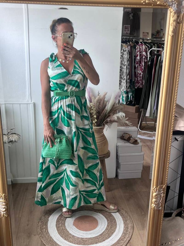 Robe longue verte