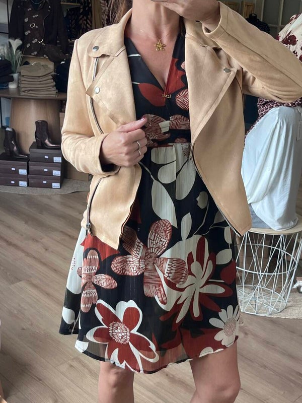 Veste suédine beige