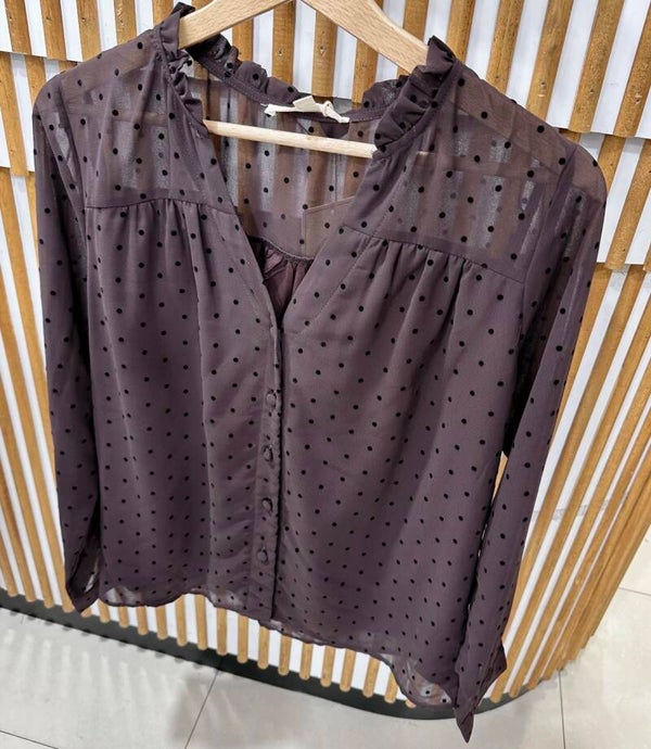 Blouse pois café GT