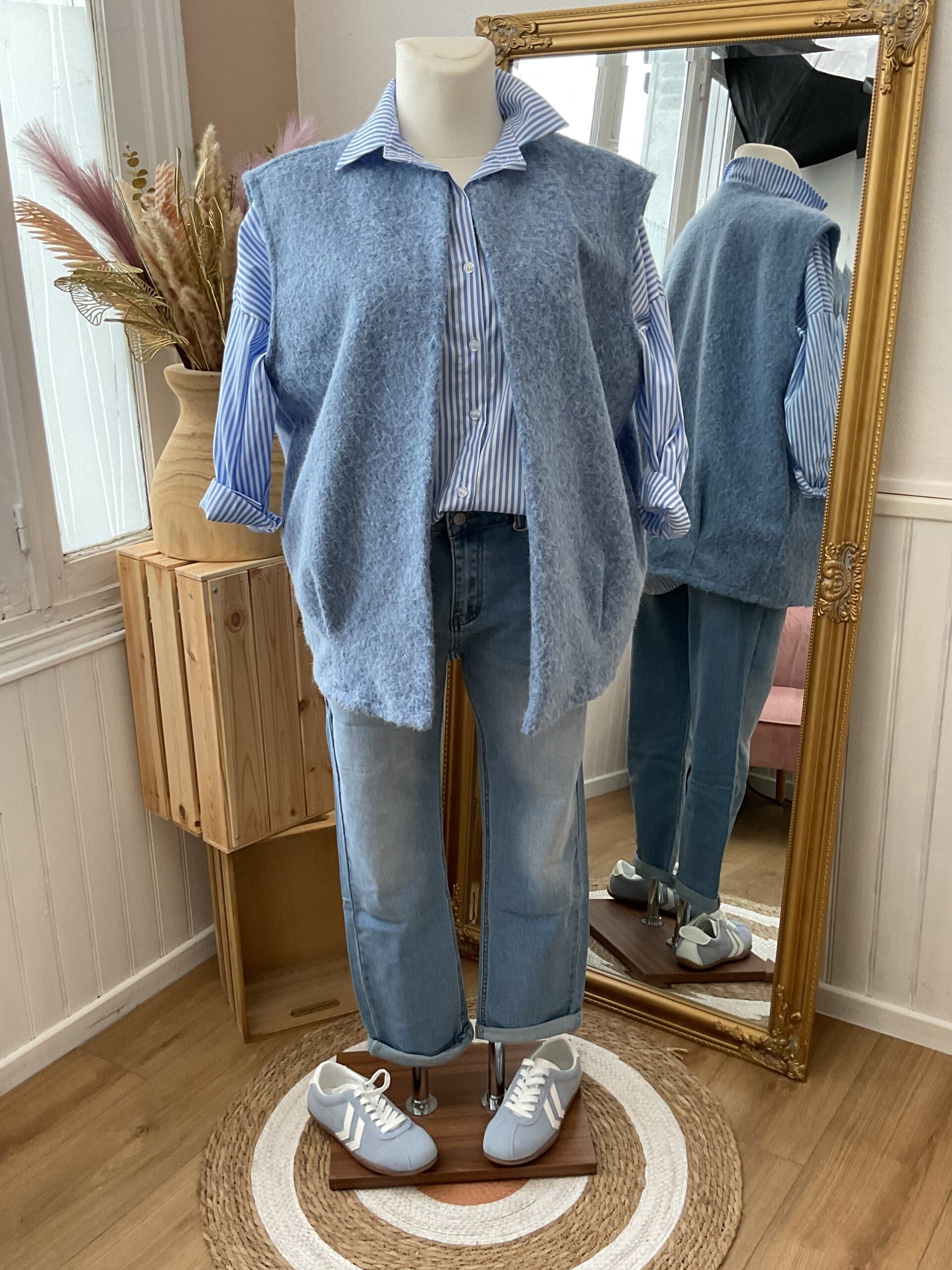 Gilet sans manches BLEU CIEL