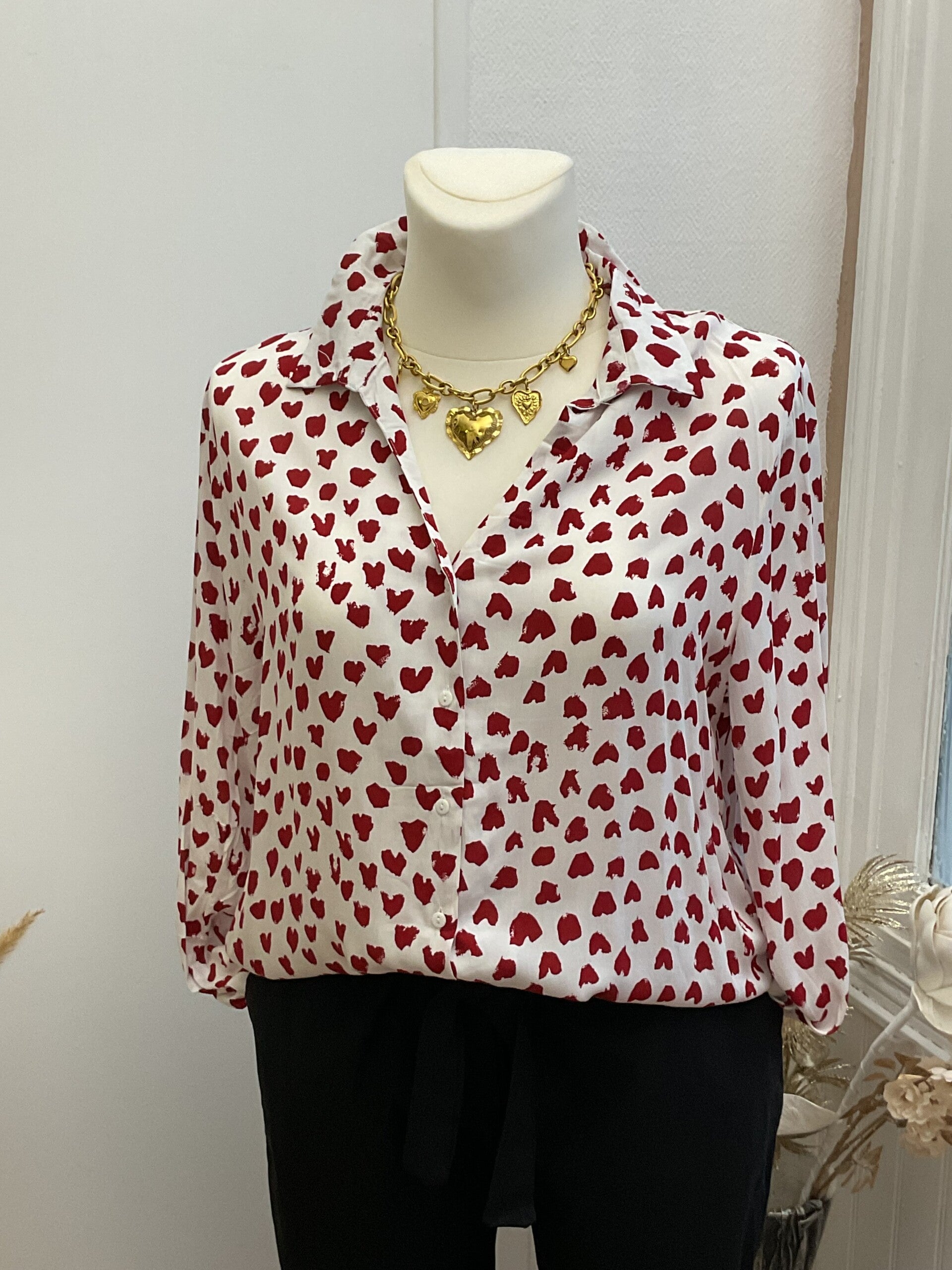Chemise cœur rouge GT
