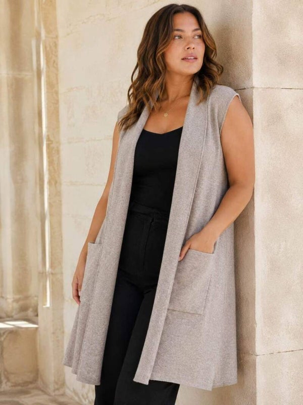 Gilet long sans manche