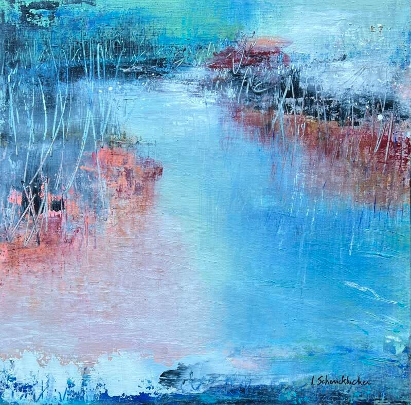 Au bord du Rhin - Midi      80x80 cm