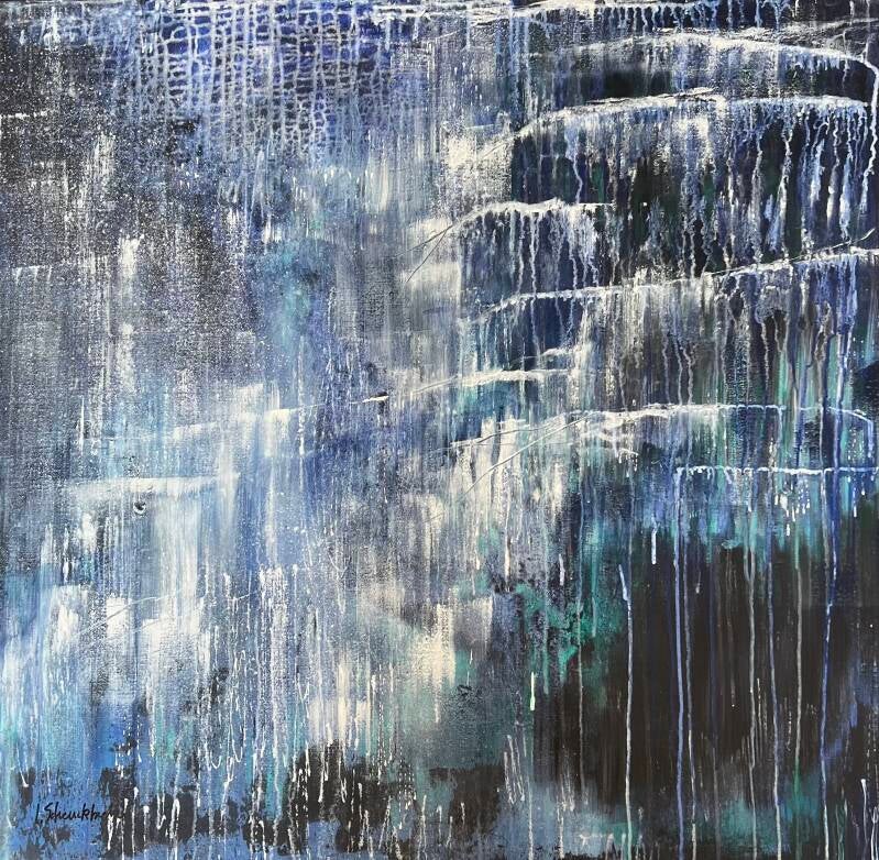 Nuit de glace 100x100 cm