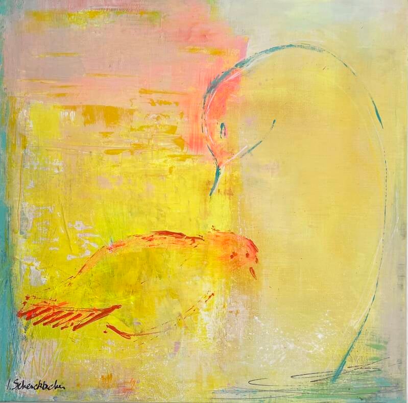 Lumière or 60x60 cm