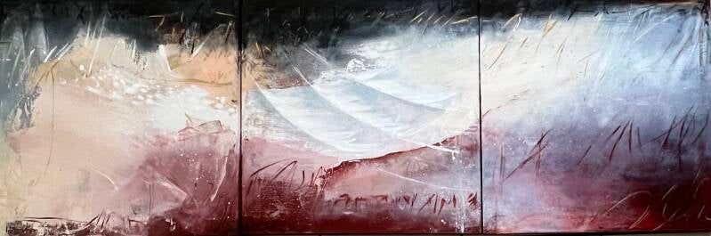 Triptyque Zéphyr 150x50cm