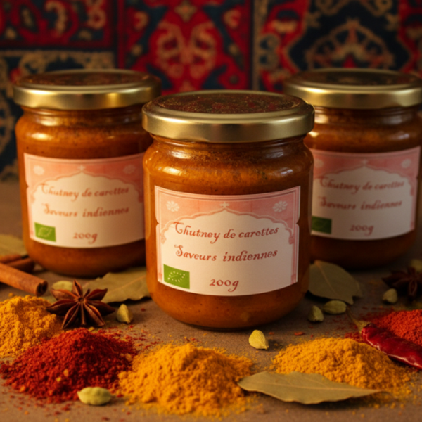 Chutney bio saveurs indiennes - 200 g