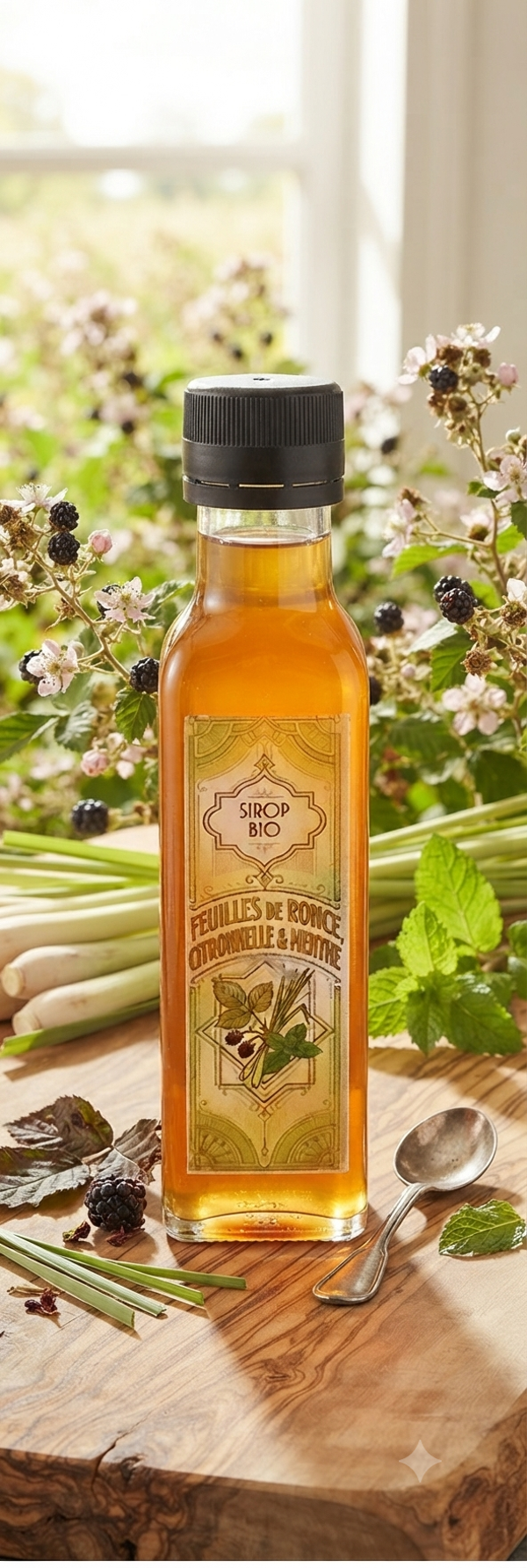 Sirop bio ronce citronnelle menthe 100 ml