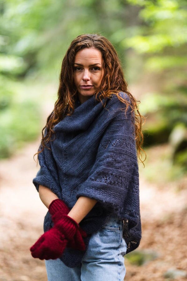 Poncho en mohair