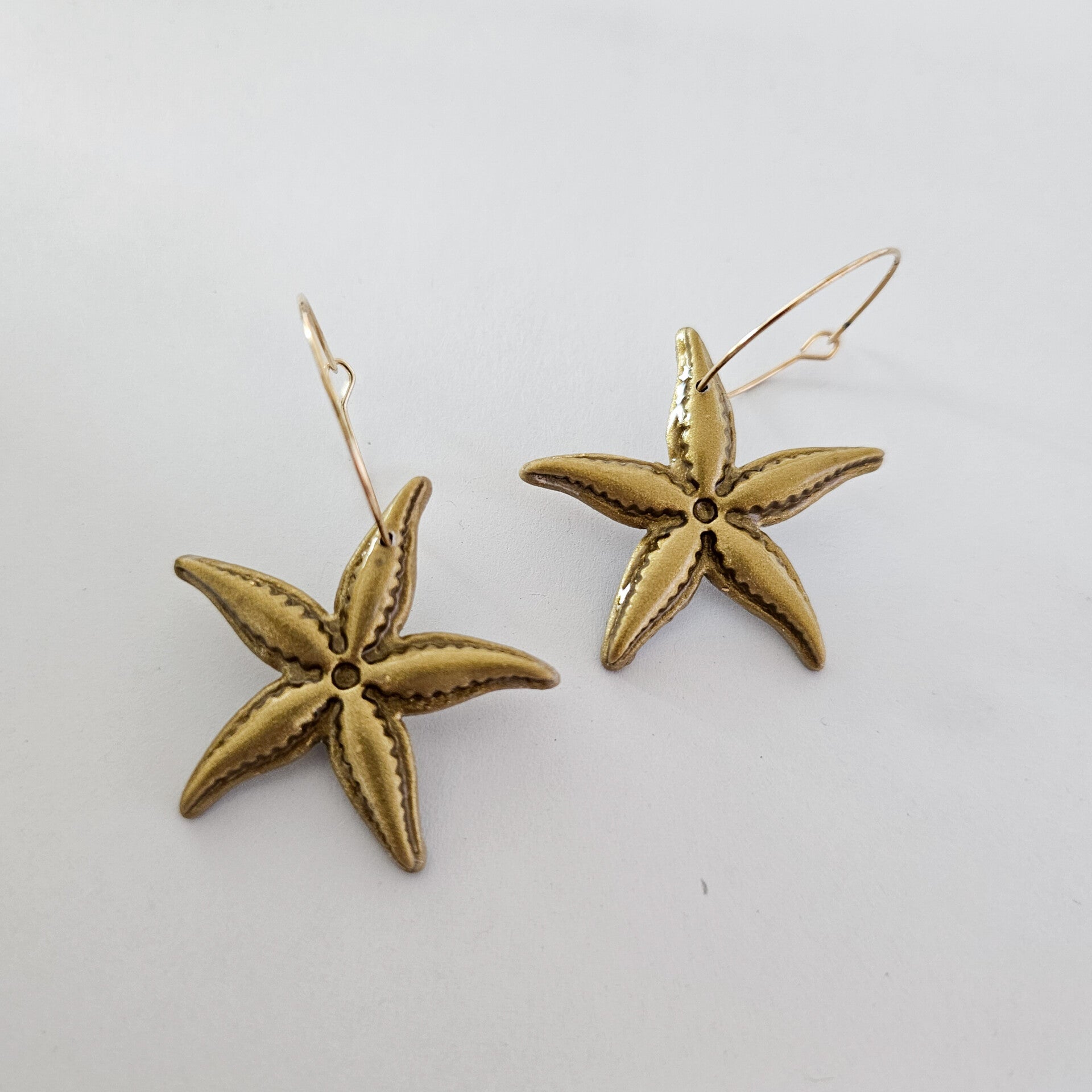 Étoiles de mer - Boucles - Bronze