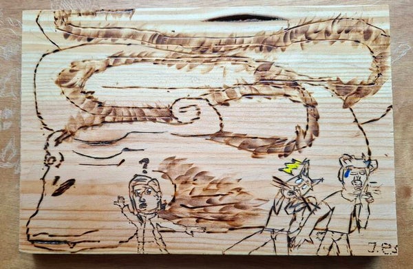 Slapend zeemonster gebrand