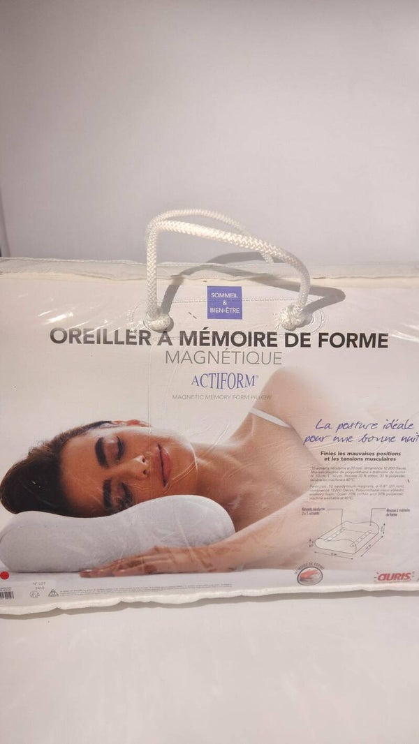 OREILLER Magnétique à mémoire de forme moelleux