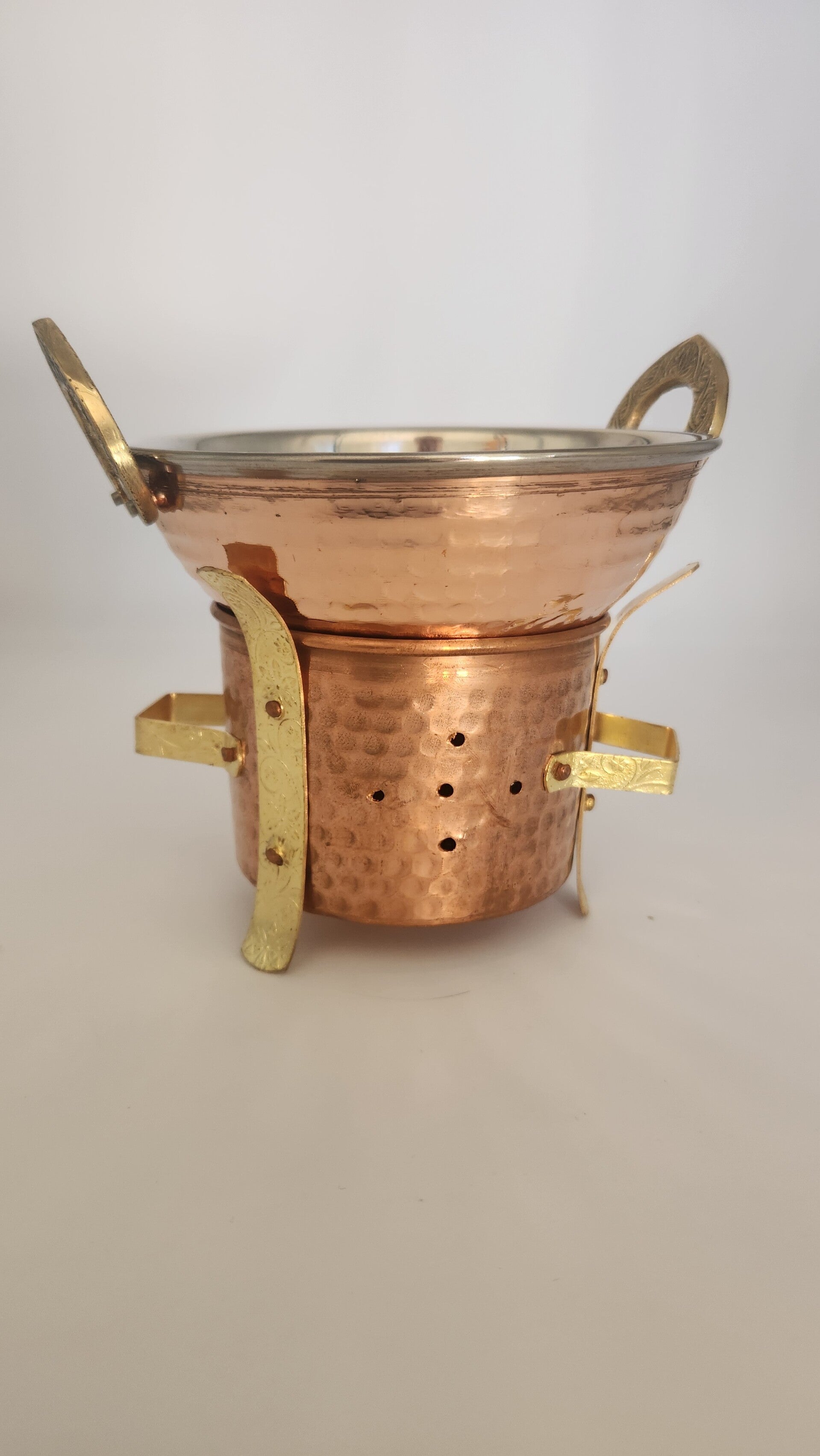 Chauffe huile en cuivre et inox