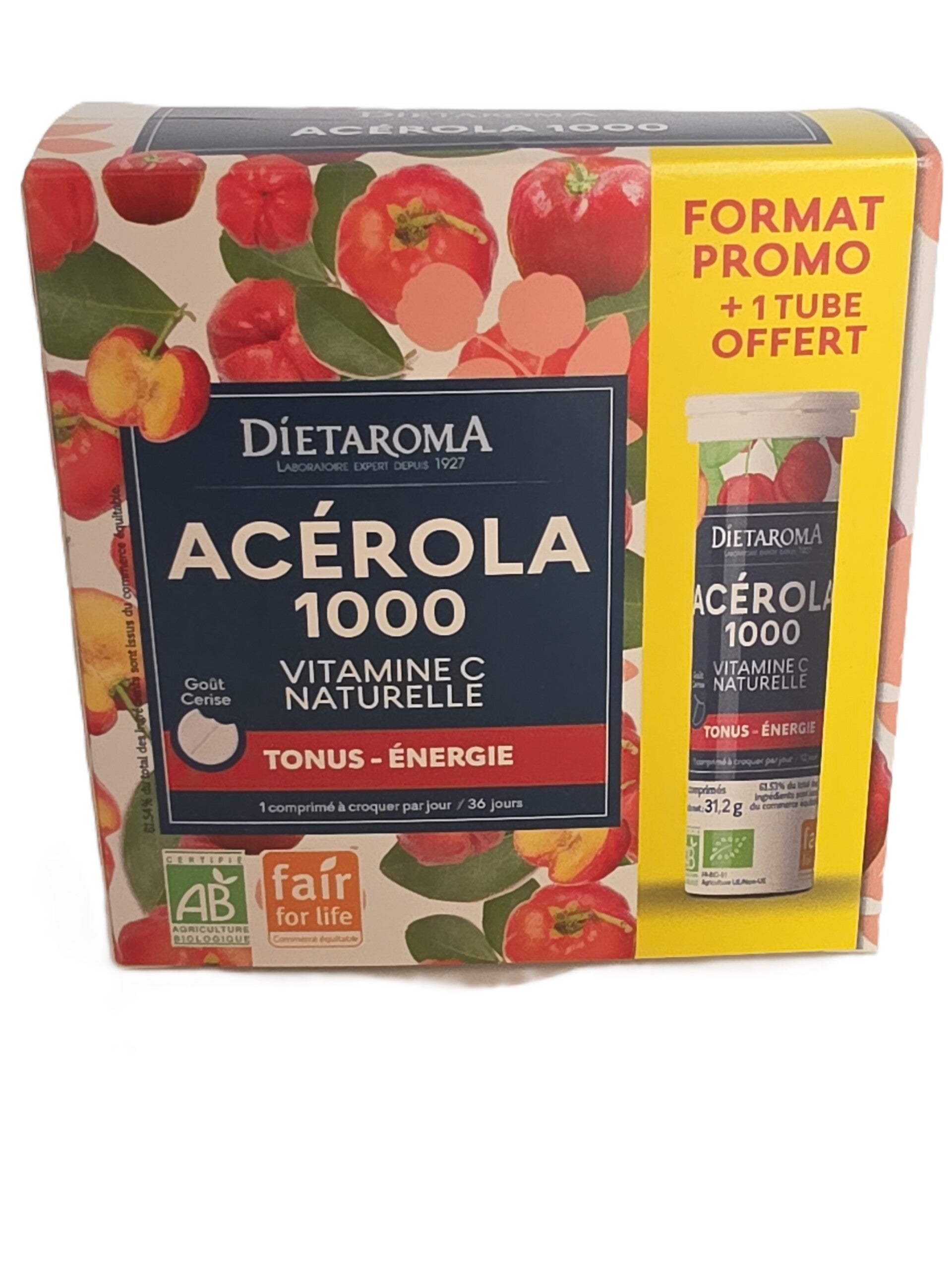 VITAMINE C Acérola 1000 Equitable 24 comprimés + 1 tube offert