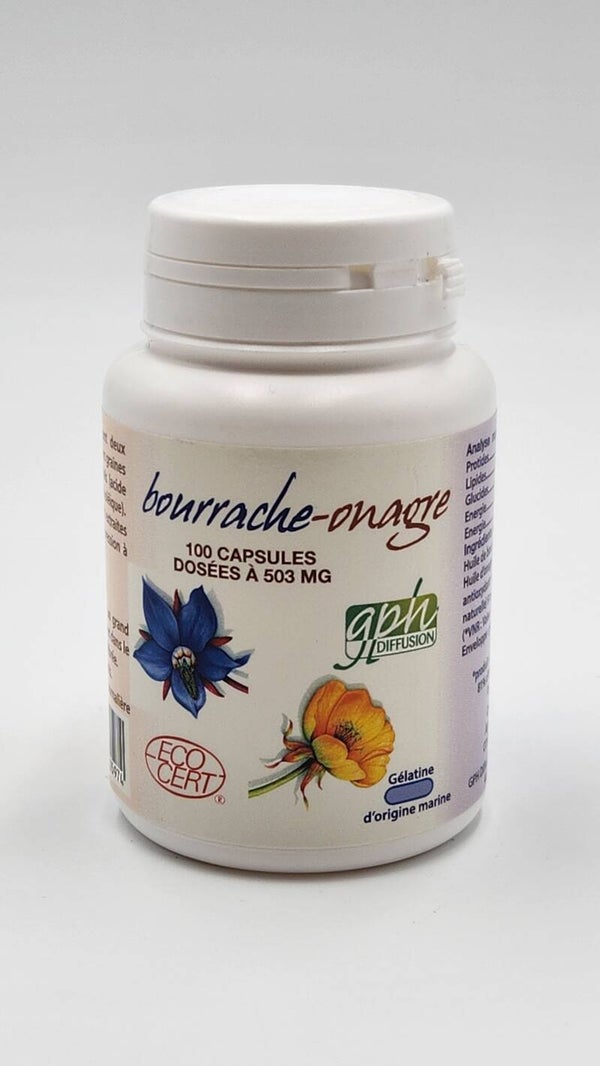 BOURRACHE-ONAGRE Ecocert 100 capsules marines 503 mg