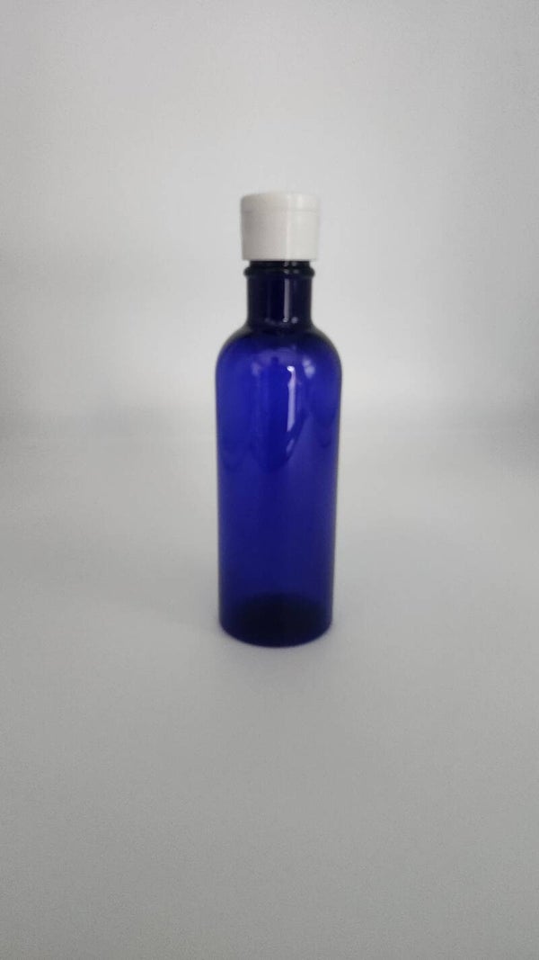 FLACON PET BLEU + BOUCHON 200 ml