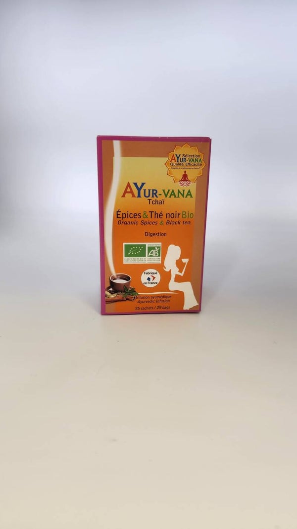 INFUSION THE NOIR ET EPICES GOURMANDES (TCHAÏ) Bio 25 infusettes