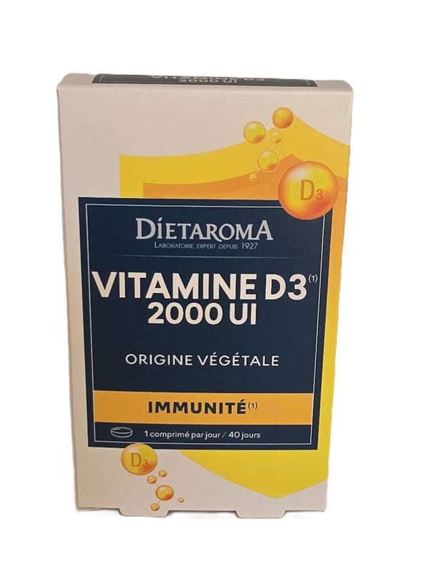 VITAMINE D3 végétale 2000 UI 40 comp.