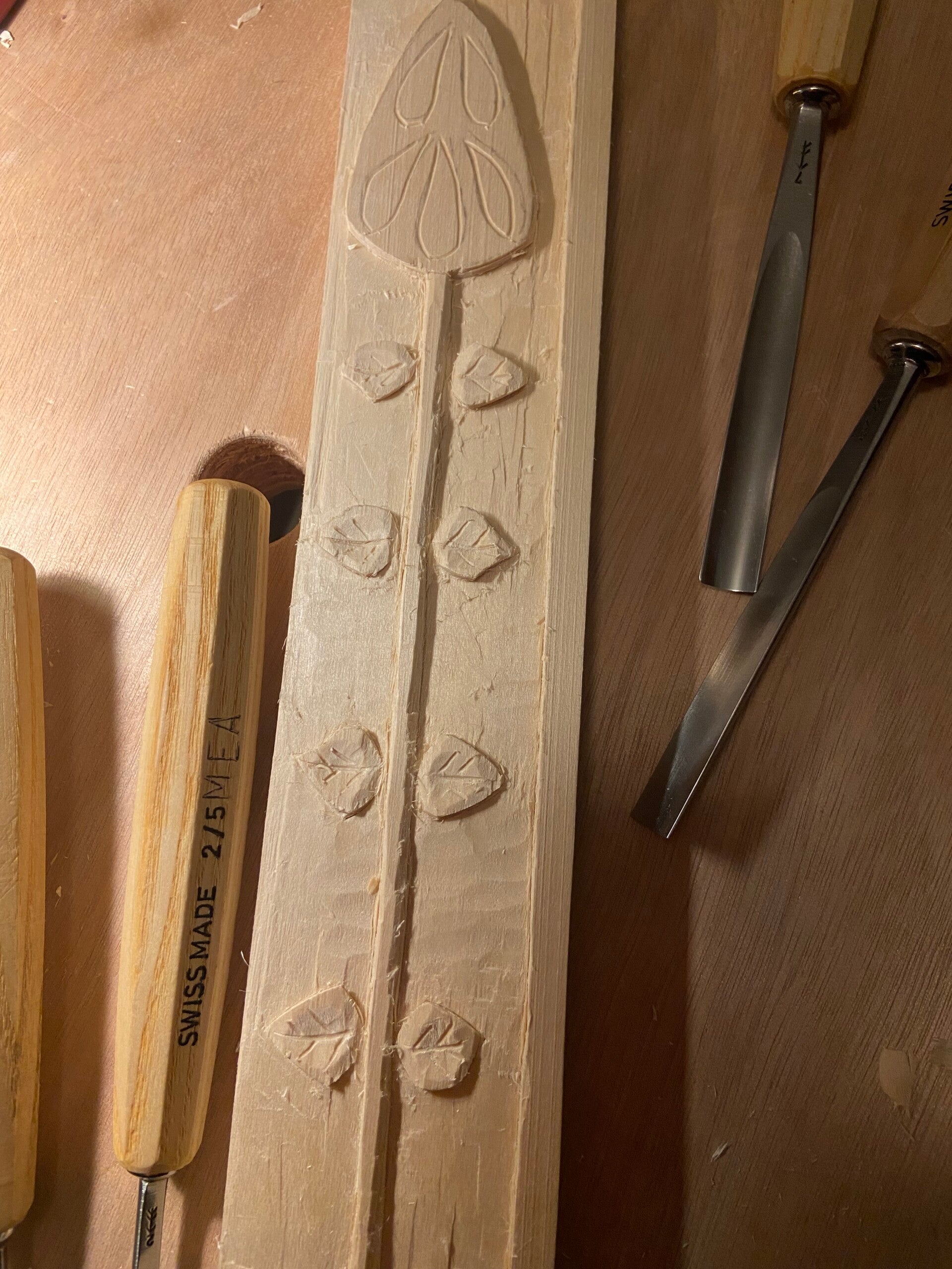 Onafgewerkte lijst met gereedschap