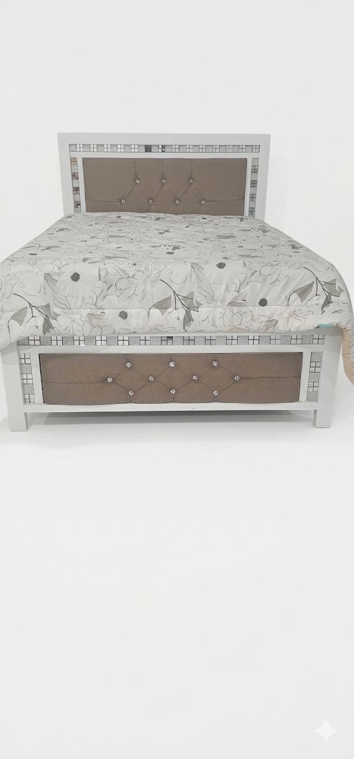 Cama Dos Plazas y Media con Colchón – Confort y Descanso