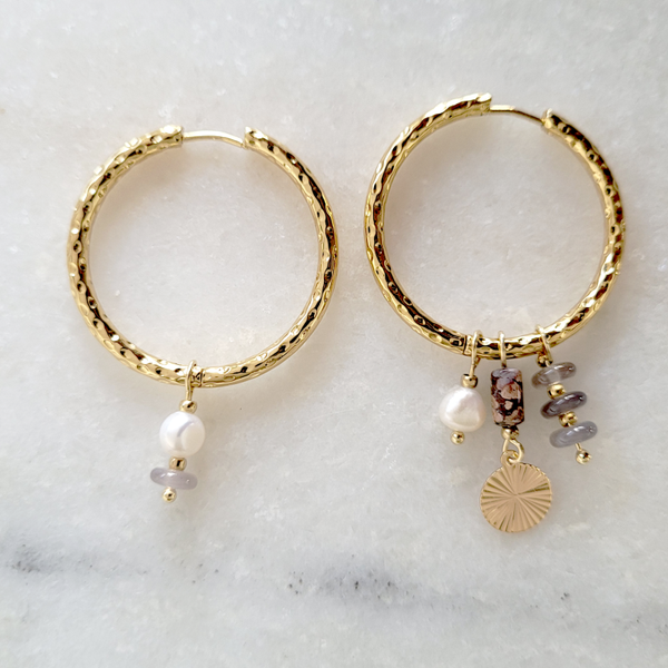 Edelsteen Oorhangers Agaat en Marmer