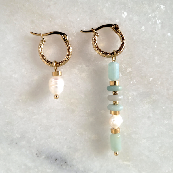 Edelsteen Oorhangers Chalcedoon