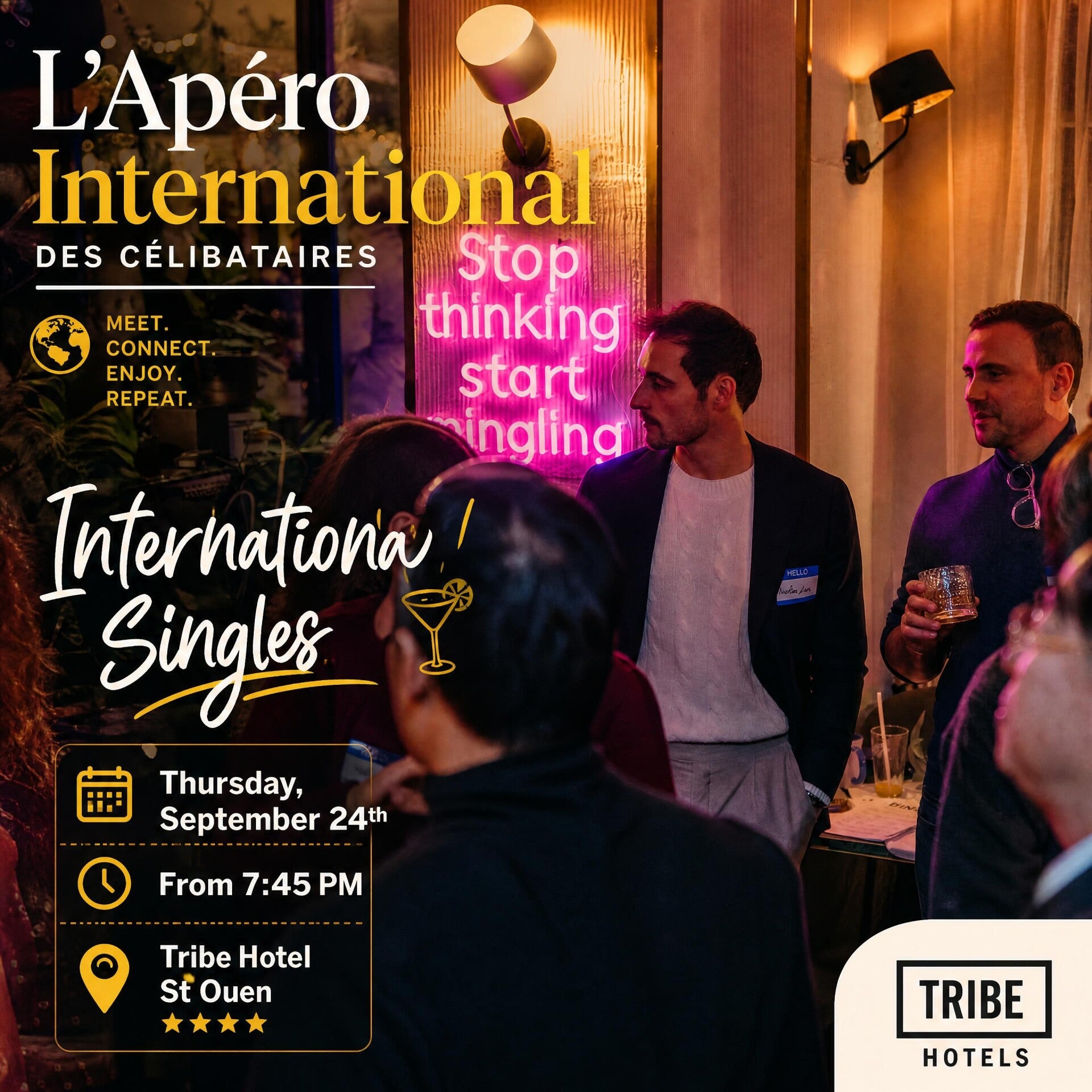 🍹 L'Apéro International 🌏— Hôtel 4* le Tribe de St Ouen✨