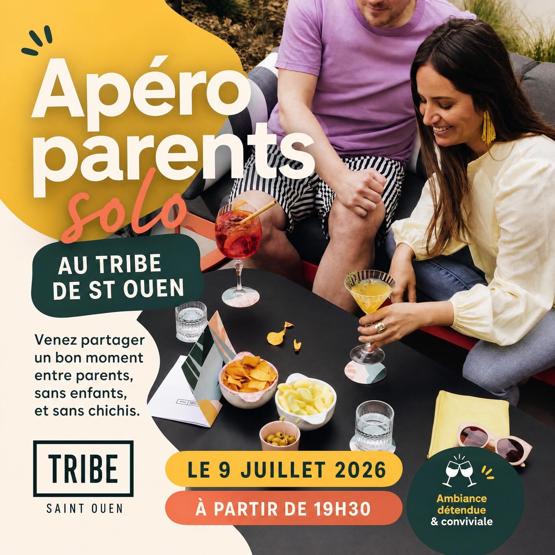 🍹 L'Apéro Parents solo 👩‍👦— Hôtel 4* le Tribe de St Ouen✨