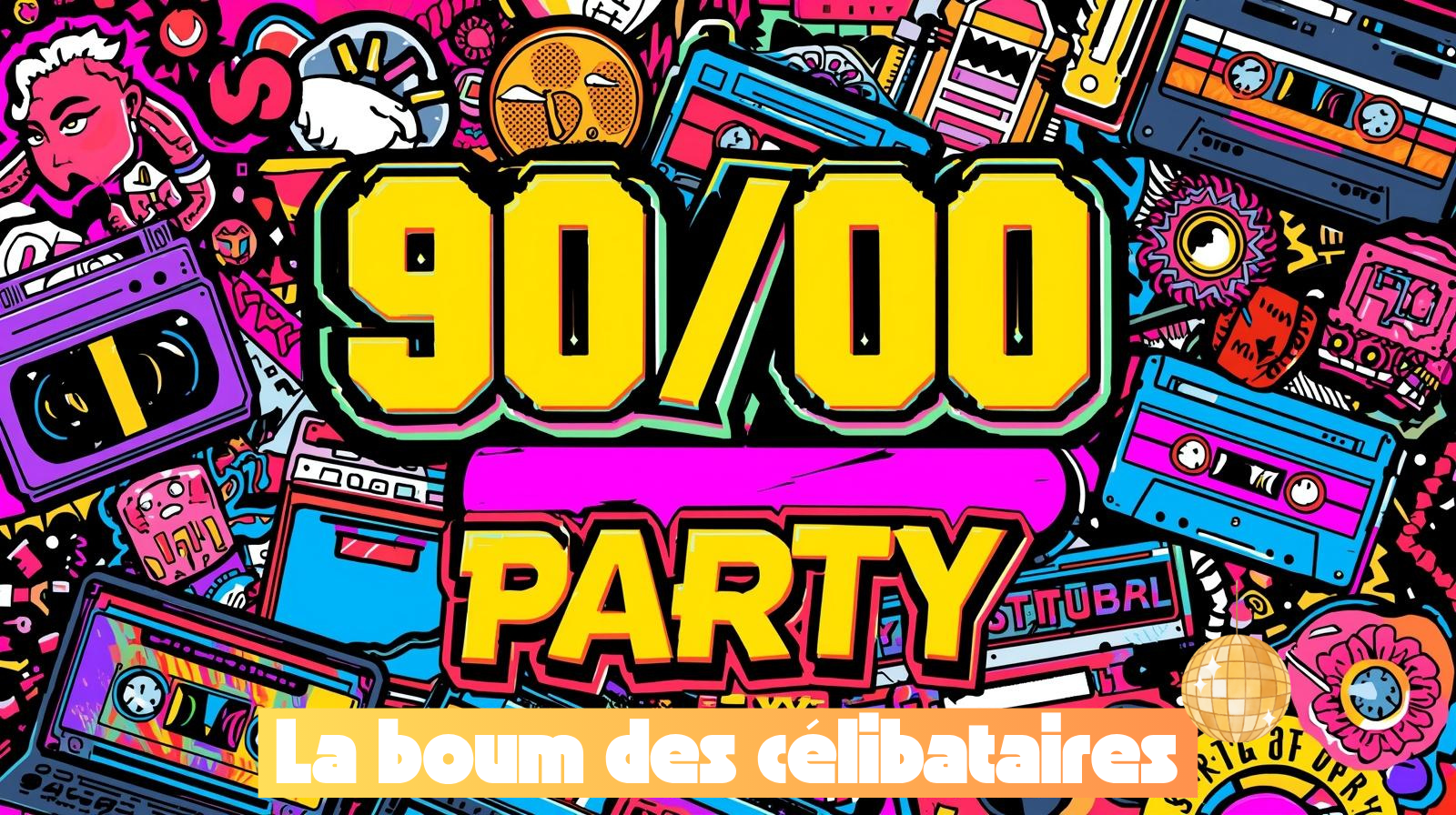 👯 La boum des célib'🪩 – 90' 2000'💘