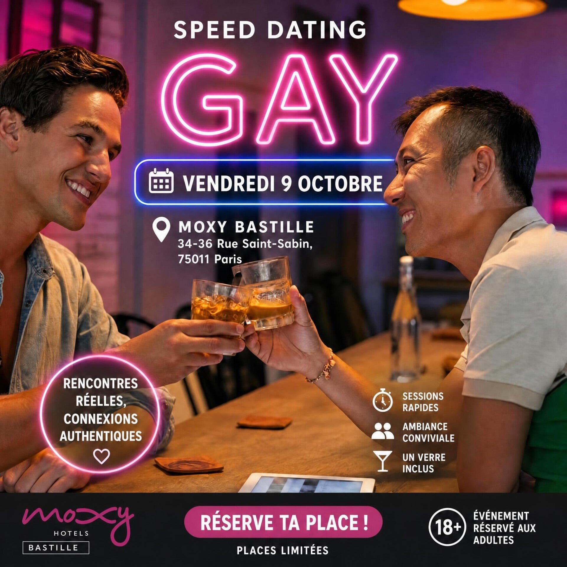 Speed dating GAY 🌈 Répartition par tranches d'âge