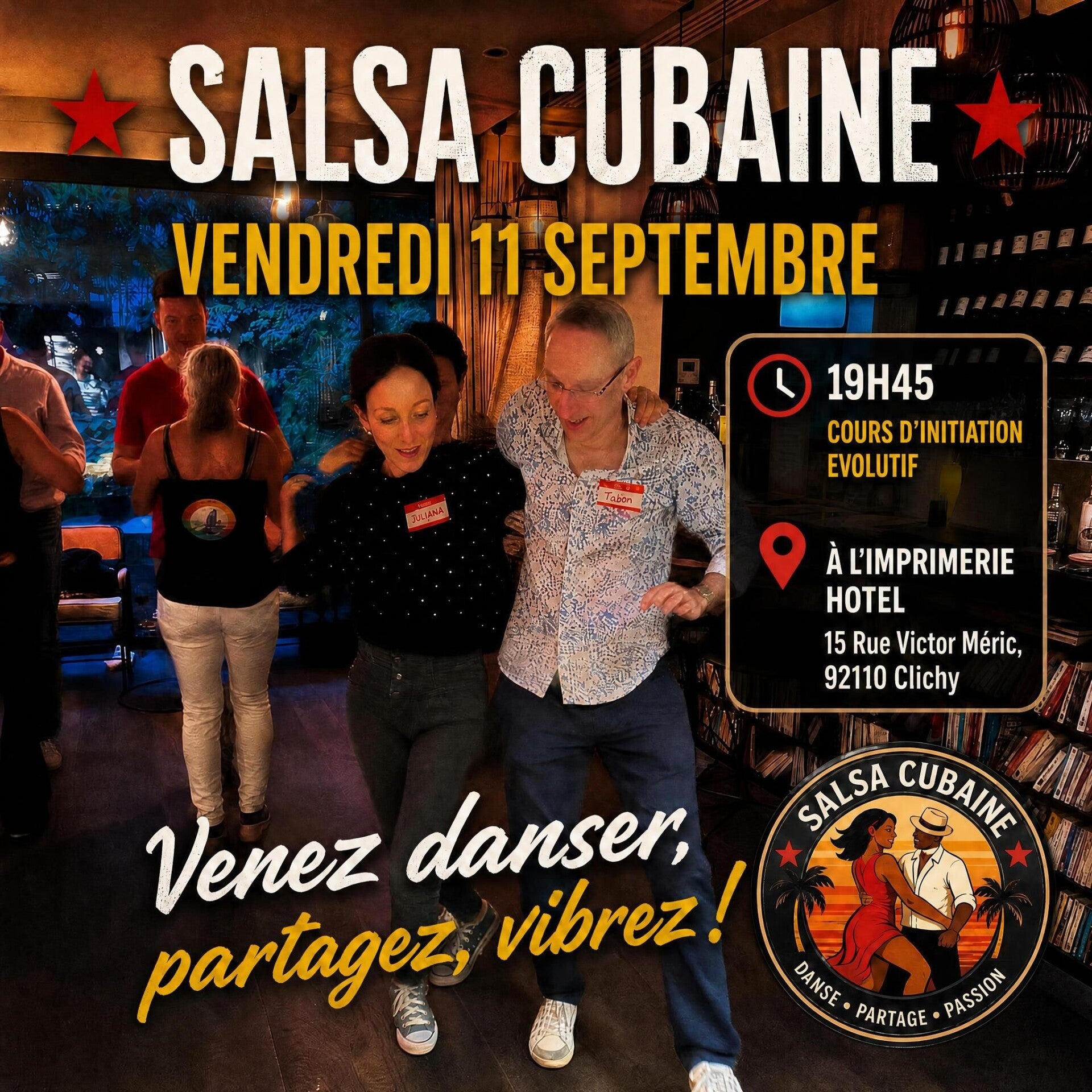 Salsa cubaine (cours évolutif) répartition par tranche d'âge