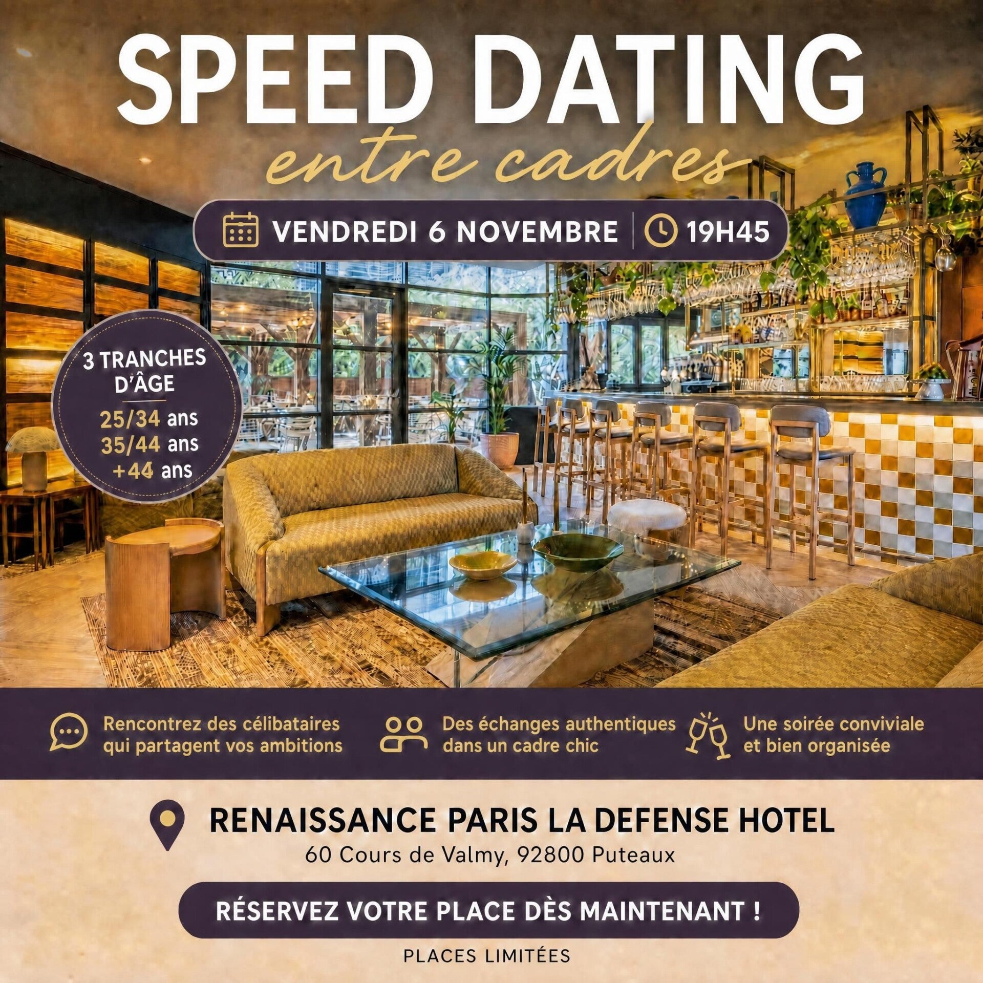 Speed dating entre cadres 🧑‍💼Répartition par tranches d'âge