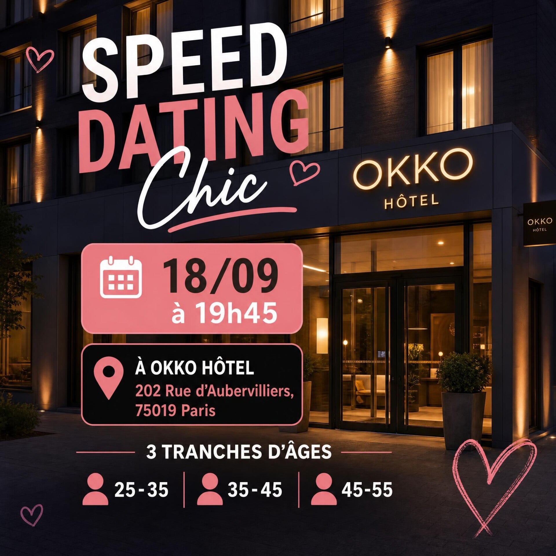 Speed dating chic✨ Répartition par tranches d'âge