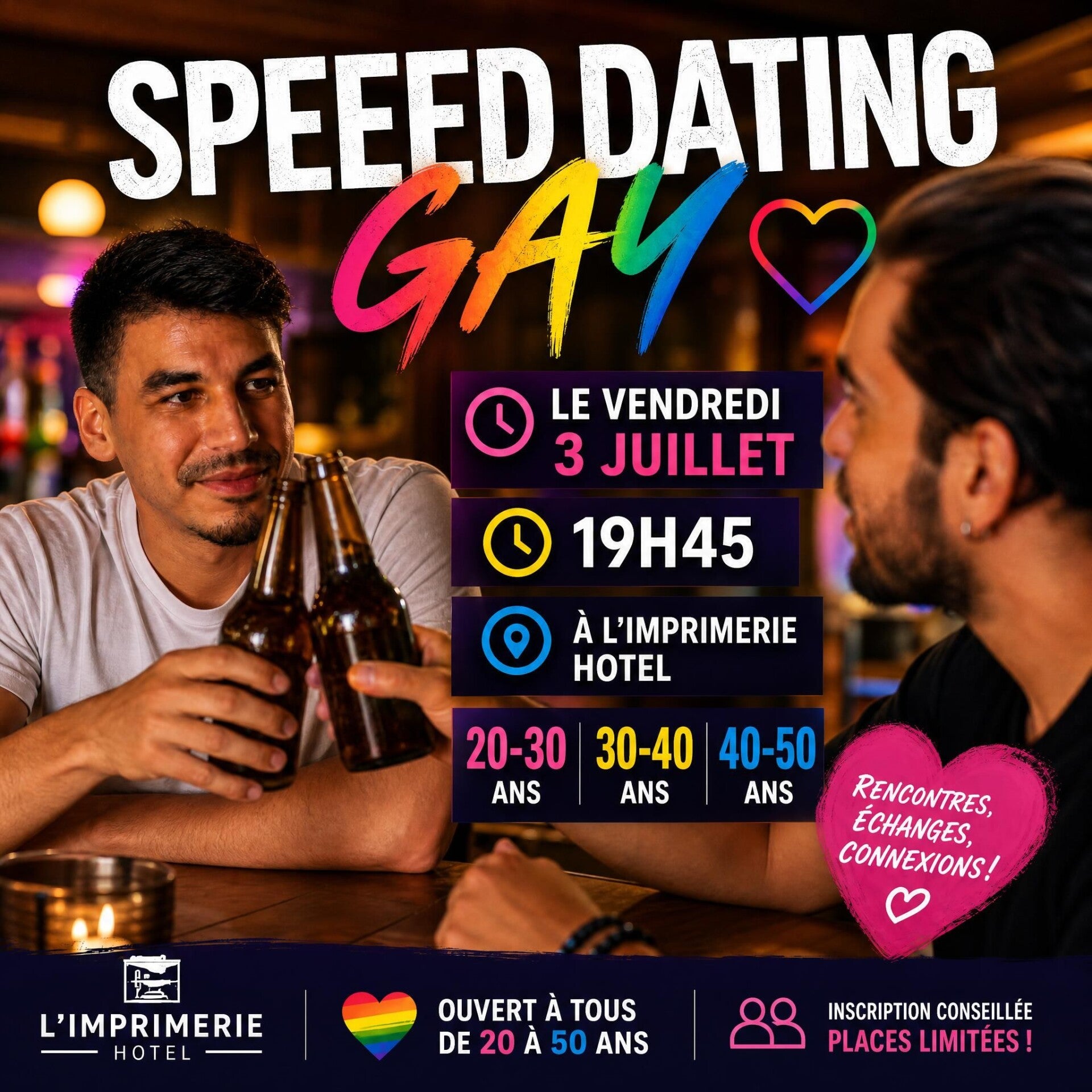 Speed dating GAY 🌈 Répartition par tranches d'âge