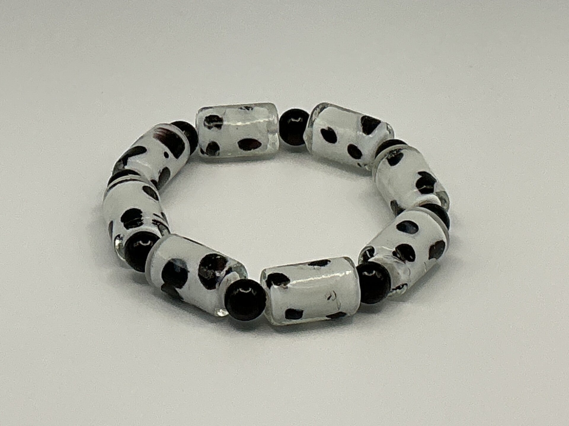 Dalmatian Bead Bracelet