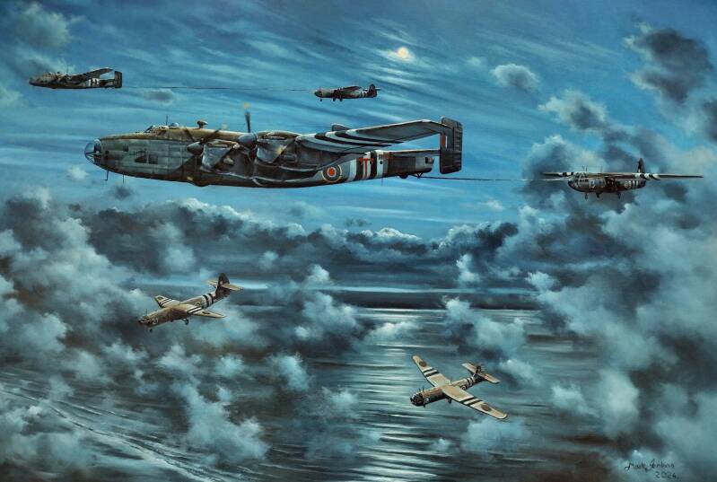 Halifax Bomber. Slipstream Fine Art