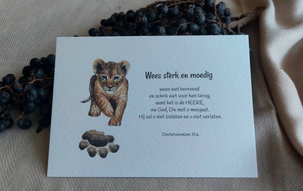 Wees sterk en moedig...