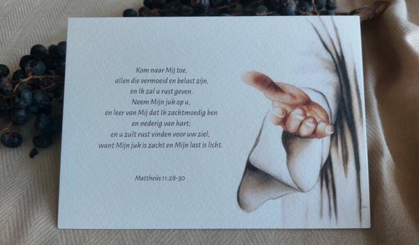 Kom naar Mij toe, allen die vermoeid en belast zijn...