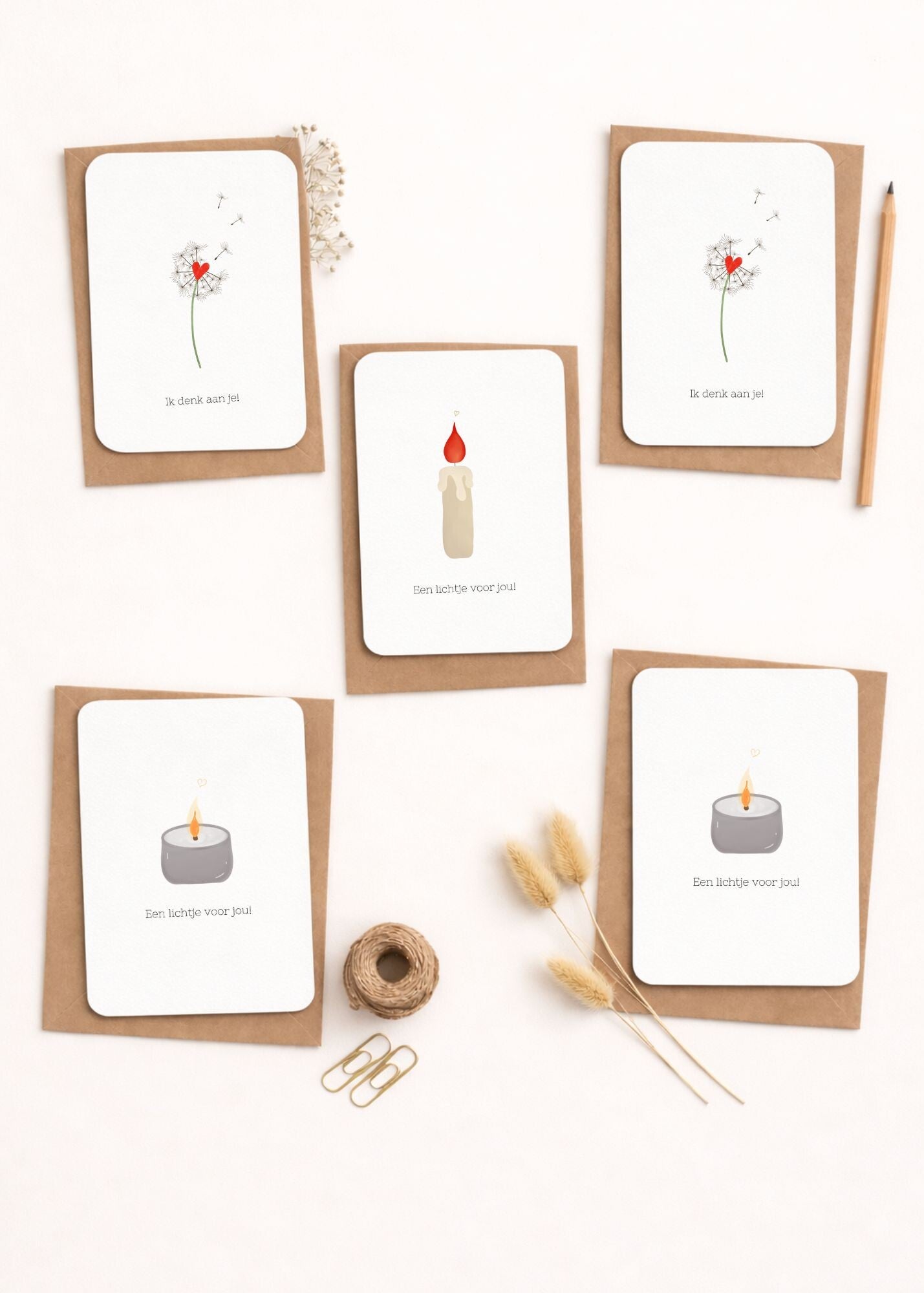 Set van 5 kaarten – Licht & troost