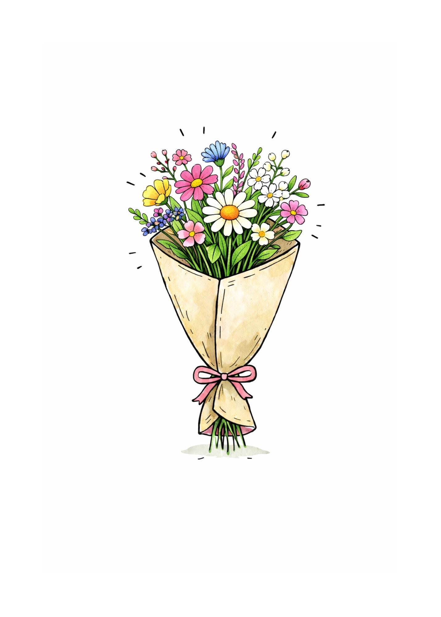 Kaart – Bosje veldbloemen