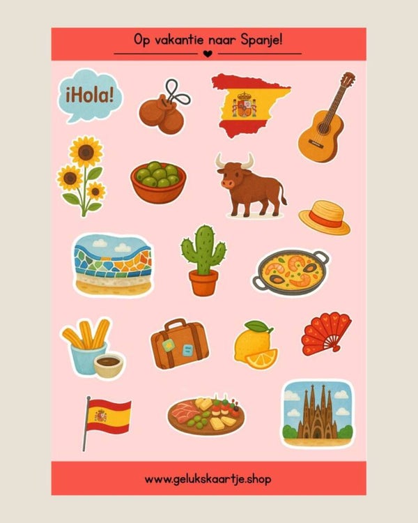 Stickervel – Op reis naar Spanje