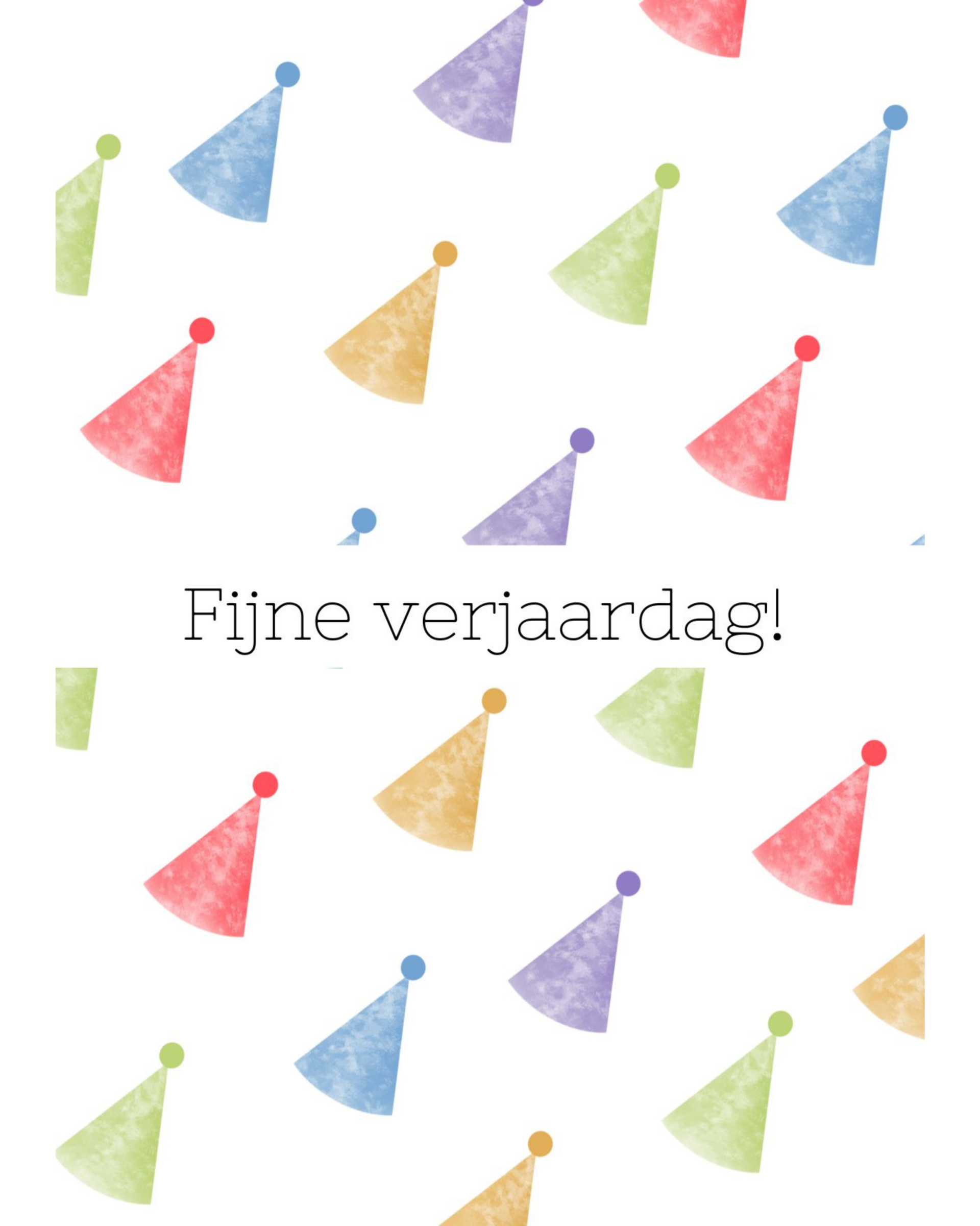 Verjaardagskaart – Feestmuts