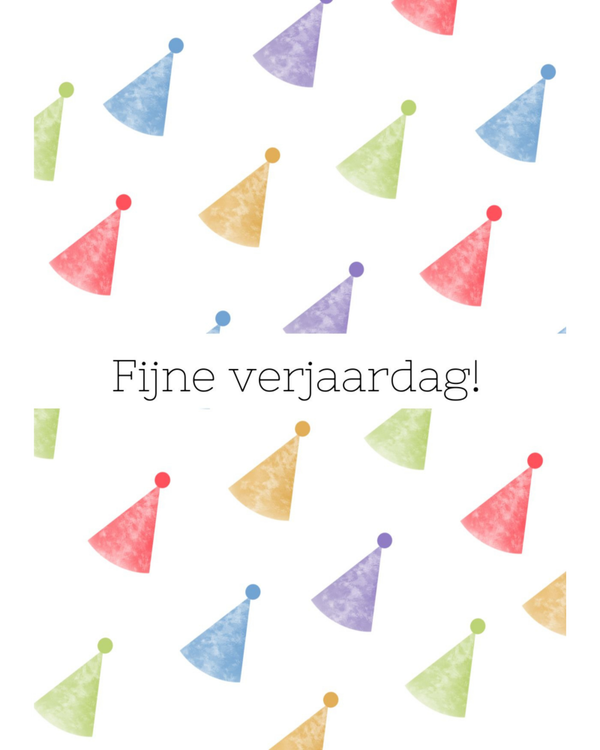 Verjaardagskaart – Feestmuts